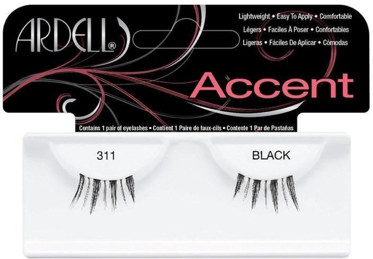 Ardell - Accent Lashes 311 - Black - Natuurlijke Halve Nepwimpers - Zwart