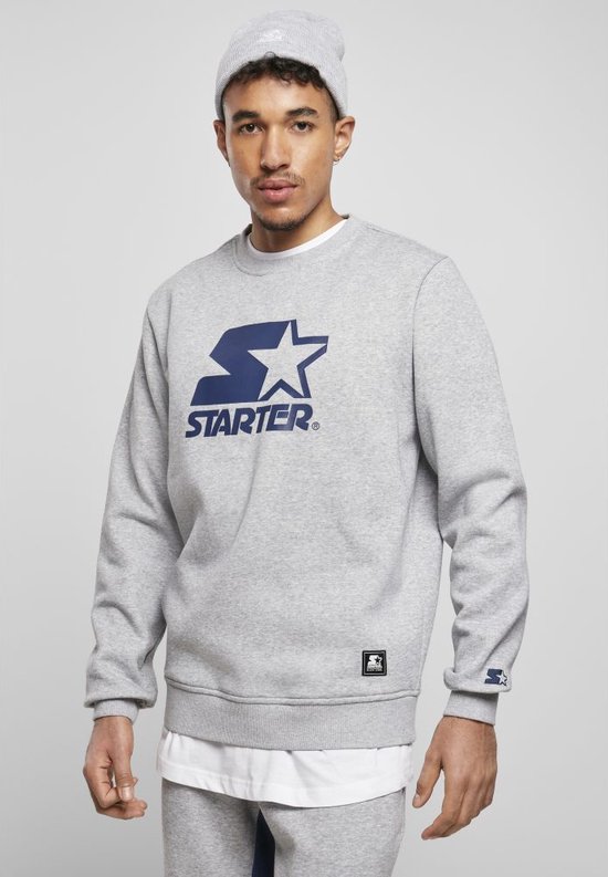 Starter Black Label - Logo Crew Sweater/trui - L - Grijs