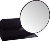 Gorillz Clever Wandspiegel met Plankje - Industriële Spiegel - 85 x 56 cm - Zwart