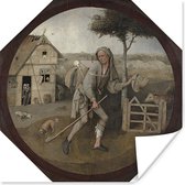 Poster The pedlar - schilderij van Jheronimus Bosch - 100x100 cm XXL