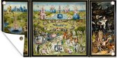 Schuttingposter Tuin der lusten - schilderij van Jheronimus Bosch - 200x100 cm - Tuindoek