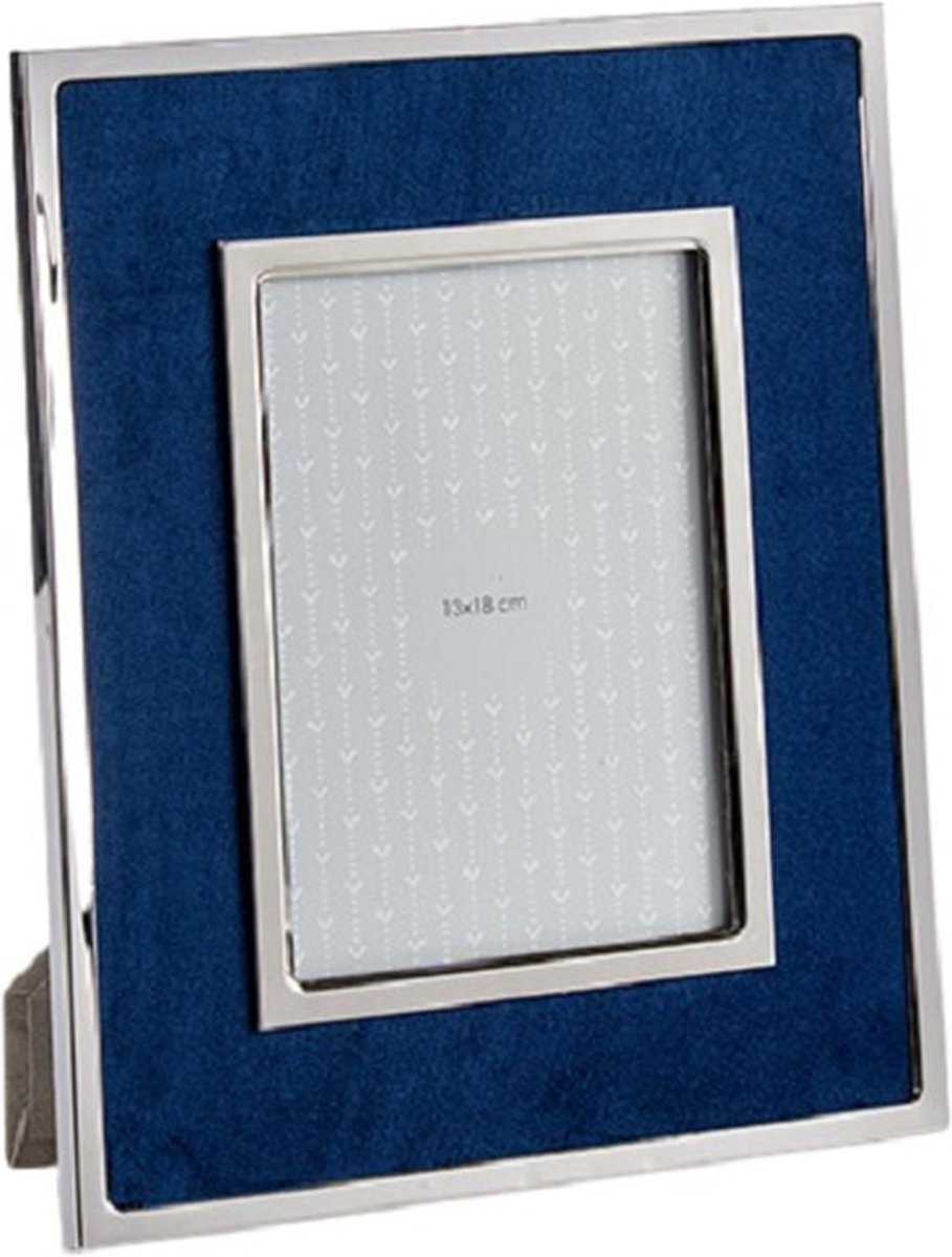 Giftdecor Fotolijst 15 X 10 Cm Suéde/aluminium Donkerblauw