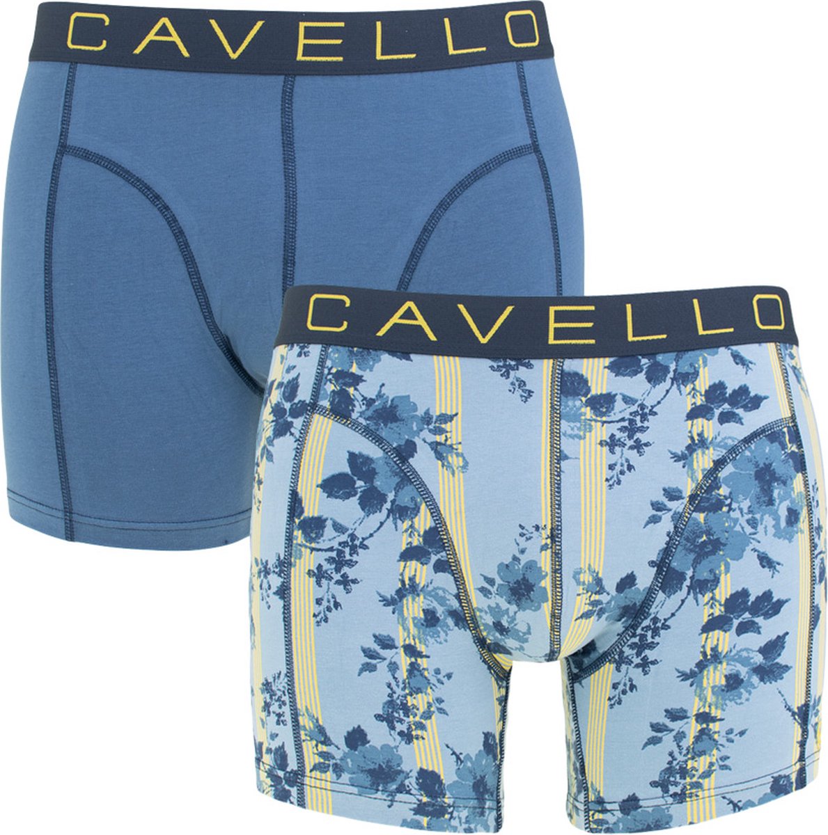 Cavello Boxershorts blauw/geel print-M
