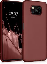 kwmobile telefoonhoesje voor Xiaomi Poco X3 NFC / Poco X3 Pro - Hoesje voor smartphone - Back cover in metallic robijnrood