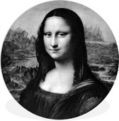 WallCircle - Wandcirkel ⌀ 30 - Mona Lisa - Leonardo da Vinci - Ronde schilderijen woonkamer - Wandbord rond - Muurdecoratie cirkel - Kamer decoratie binnen - Wanddecoratie muurcirkel - Woonaccessoires