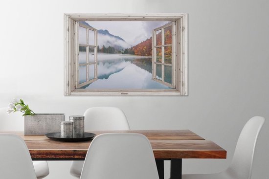 Tableau Toile Transparente - Automne - Water - 60x40 cm - Décoration murale