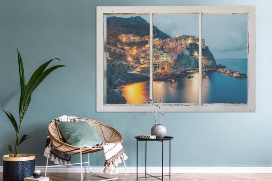 Tableau Toile Transparente - Mer - Italie - 180x120 cm - Décoration murale XXL