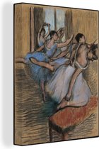 Canvas Schilderij The Dancers - Schilderij van Edgar Degas - 30x40 cm - Wanddecoratie