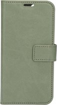 Apple iPhone 12 Hoesje - Mobiparts - Classic Wallet Serie - Kunstlederen Bookcase - Stone Green - Hoesje Geschikt Voor Apple iPhone 12