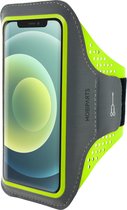 Apple iPhone 12 Hoesje - Mobiparts - Comfort Fit Serie - Neopreen Sportarmband - Neon Green - Hoesje Geschikt Voor Apple iPhone 12