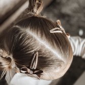 Haarspeldjes met twist en linten strik - retro | Bruin | Meisje