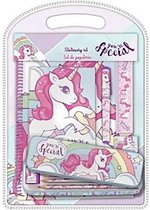 schrijfset eenhoorn junior papier/rubber 12-delig