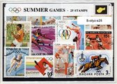 De Zomer olympiade – Luxe postzegel pakket (A6 formaat) : collectie van 25 verschillende postzegels van de zomer olympiade – kan als ansichtkaart in een A6 envelop - authentiek cad