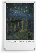 Walljar - Vincent van Gogh - Sterrennacht Boven De Rhone - Muurdecoratie - Plexiglas schilderij