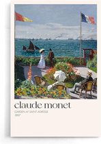 Walljar - Claude Monet - Terras In Sainte-Adresse - Muurdecoratie - Poster