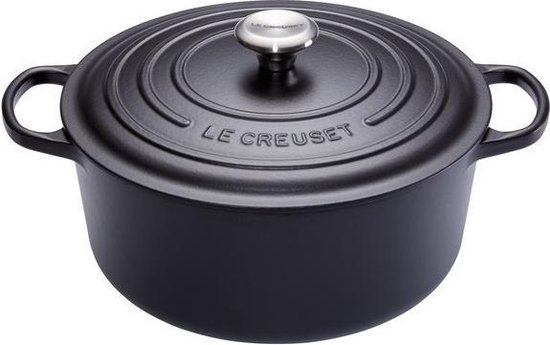 Cocotte Le Creuset Signature - 12,4 litres - 34 cm - Noir | bol.com