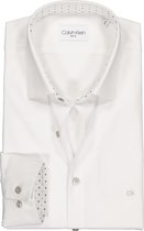 Calvin Klein slim fit overhemd - wit (contrast) - Strijkvriendelijk - Boordmaat: 41