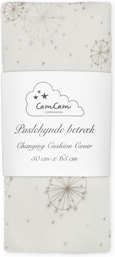 Camcam aankleedkussenhoes Dandelion Naturel
