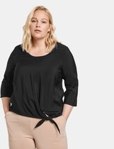 SAMOON Dames Blouseachtig shirt met geknoopt detail Black-54
