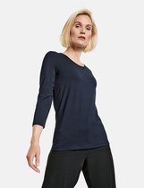 GERRY WEBER Dames Basic shirt met 3/4-mouwen navy-38