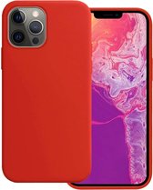 iPhone 13 Pro Max Hoesje Silicone Case - iPhone 13 Pro Max Case Rood Siliconen Hoes - iPhone 13 Pro Max Hoes Cover - Rood