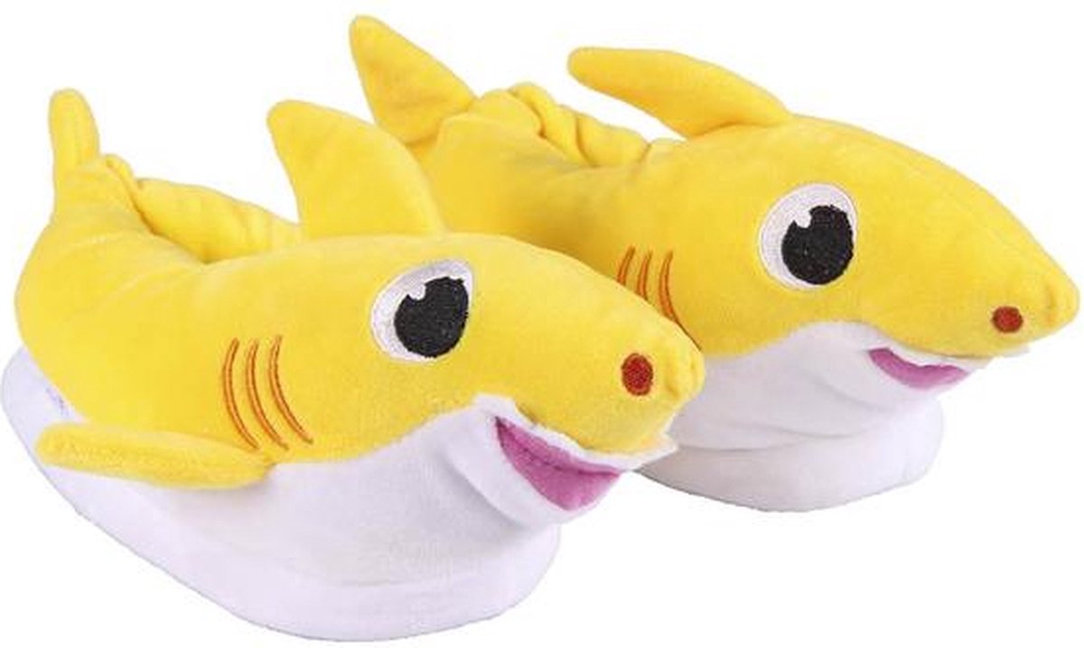 Nickelodeon Baby Shark pantoffels geel - Baby Shark sloffen - Baby Shark pantoffels - Haaien pantoffels - Sloffen - Kinder pantoffels - Pantoffels voor kinderen