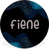 Cercle mural - Cercle mural - Fin - Pastel - Fille - Aluminium - Dibond - ⌀ 30 cm - Intérieur et extérieur