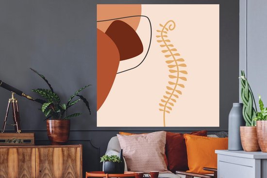 Stickers muraux - Film autocollant - Été - Plante - Abstrait - 120x120 cm - Film adhésif - Stickers muraux Chambre d'enfant - Papier peint autocollant XXL