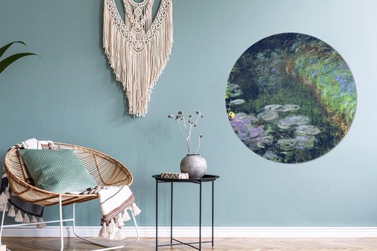 Cercle Mural - Cercle Mural Intérieur - Nymphéas - Claude Monet - ⌀ 90 cm - Décoration murale - Peintures Ronds