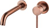 Bally Copper Inbouw Wastafelkraan Compleet Geborsteld Koper