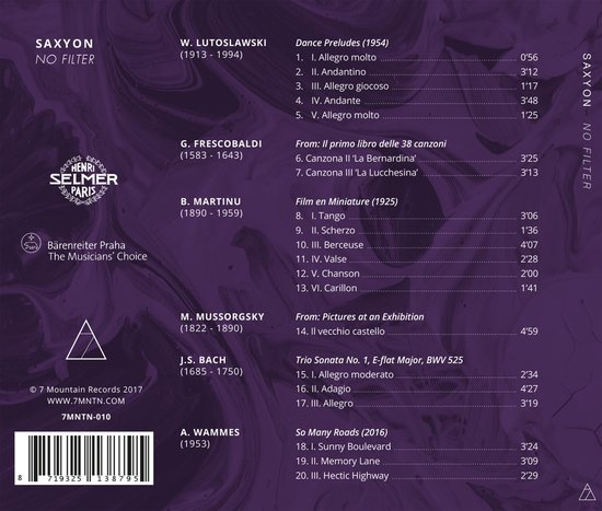 Ensemble Saxyon - No Filter (CD)