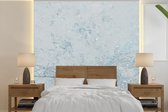 Behang - Fotobehang Marmer - Blauw - Glitter - Breedte 350 cm x hoogte 350 cm