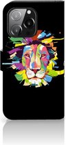 GSM Hoesje iPhone 13 Pro Book Cover Lion Color