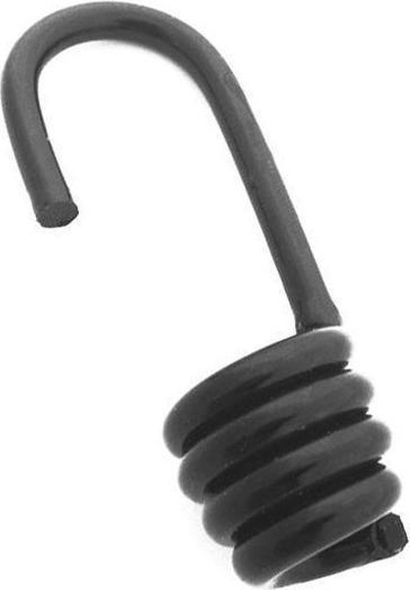Spinhaak 8mm zwart spiraalhaak 10 stuks