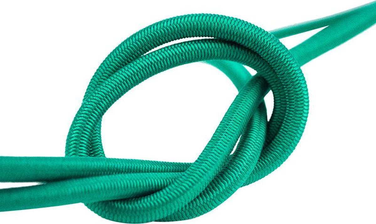 Afdekzeilwinkel - Elastisch koord 8mm groen op rol - 10 meter