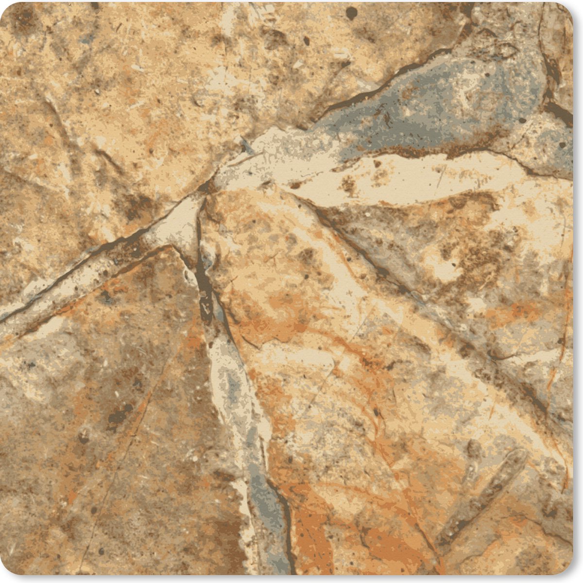 Muismat 30x30 cm - Mousepad Oude stenen structuur - Muismatten