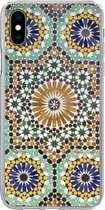 Geschikt voor iPhone Xs hoesje - Een close up van een Marokkaanse mozaïek - Siliconen Telefoonhoesje
