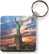 Sleutelhanger - Uitdeelcadeautjes - Vrijheidsbeeld in New York tijdens zonsondergang - Plastic