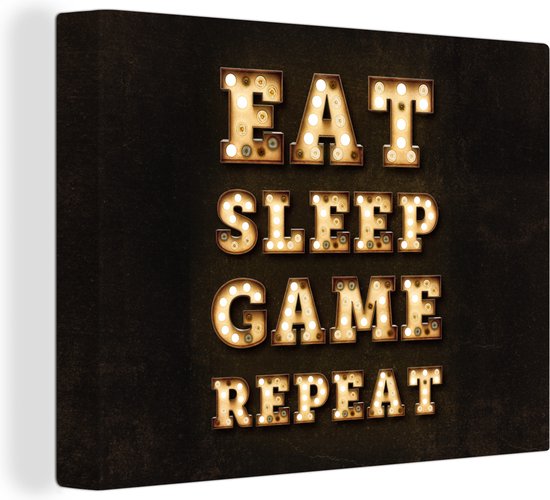 Toile tableau Peinture Repeat Gaming Murale Art Poster Gamer