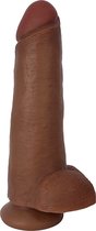 12 Inch Dong with Balls - Brown - Realistic Dildos