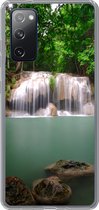 Samsung Galaxy S20 FE hoesje - Foto van een meer onder een waterval in het Nationaal park Erawan in Thailand. - Siliconen