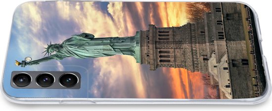 Coque Samsung Galaxy S21 - Statue de la Liberté à New York au coucher du soleil - Coque de téléphone en Siliconen