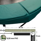 Magic Circle Pro Trampoline Beschermrand 360 - 370 cm Groen - Ronde trampoline rand - Breed en dik randkussen
