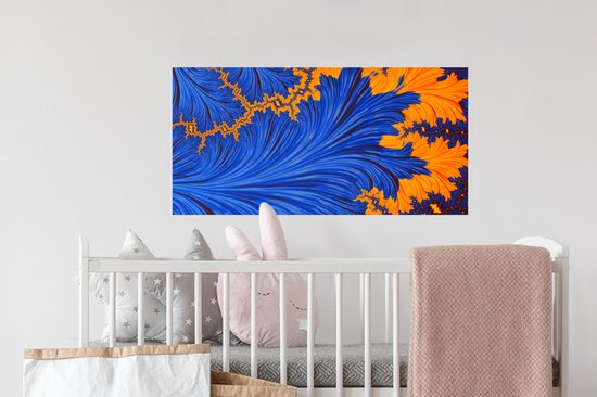 Stickers muraux - Feuilles - Art - Psychédélique - 80x40 cm - Film Adhésif