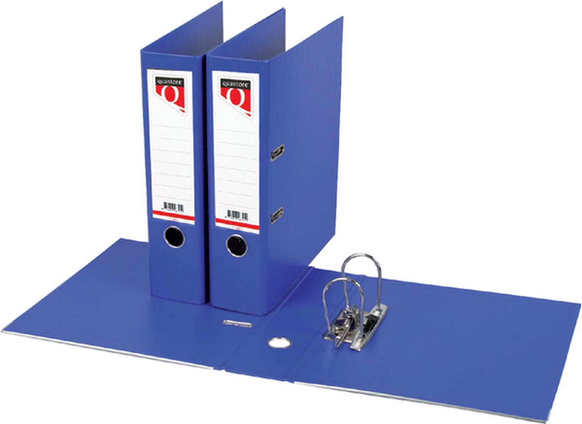 Ordner Quantore - A4 - 80mm breed - PP kunststof - blauw