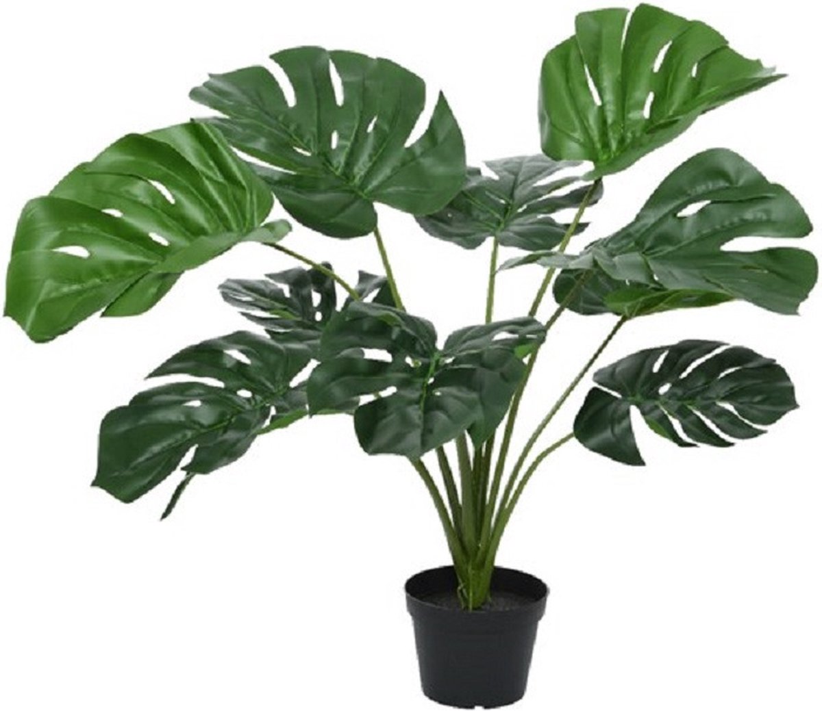 Groene Monstera kunstplant 66 cm voor binnen - kunstplanten/nepplanten