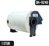 DULA - Brother Compatible DK-11240 voorgestanst barcode label - Papier - Zwart op Wit - 102 x 51 mm - 600 Etiketten per rol - 1 Rol