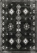 Tapijtenloods Side Berber Laagpolig Vloerkleed Antraciet - 80X150 CM