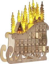 Beliani IMPALA - Kerstdecoratie - lichte houtkleur - populierhout