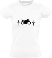 Motor | Dames T-shirt | Wit | Motorsport | Race | Voertuig
